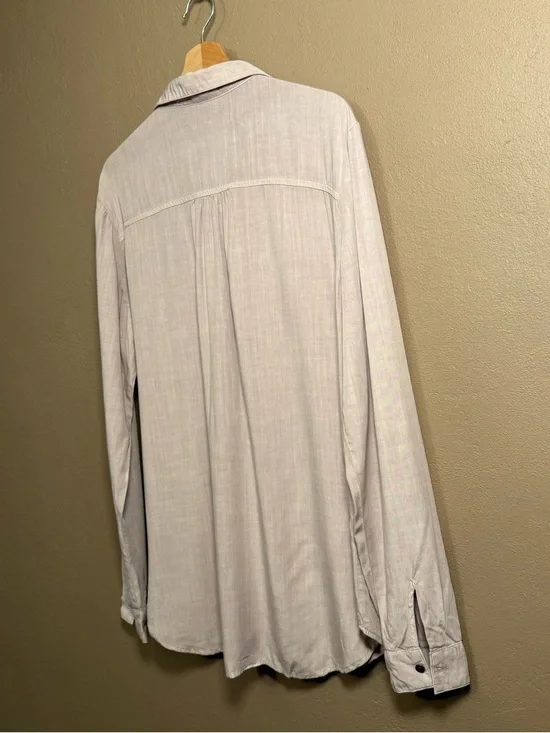 Maurice's Utility Relaxed Button Down Shirt Dusty Pink Women's Size XL Feminine - Picture 9 of 13